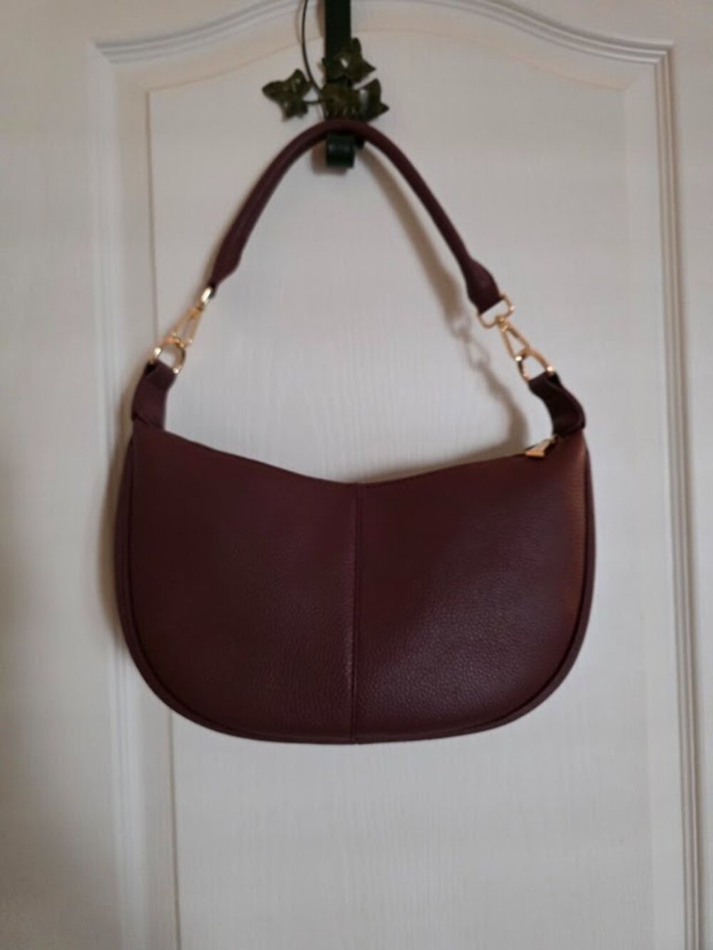 Sutton Sling Burgundy Purse by Pom Pom of London - Picture 2 of 8